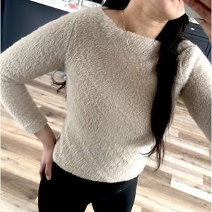 MNG - Beige/ Earthy Chunky Knit Color Block Sweater – Cozy & Chic